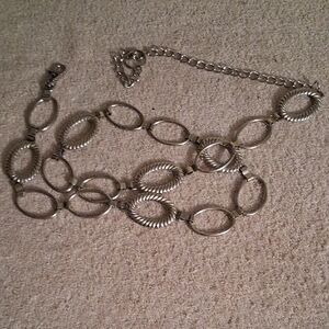 Stylish Silver Chain Belt